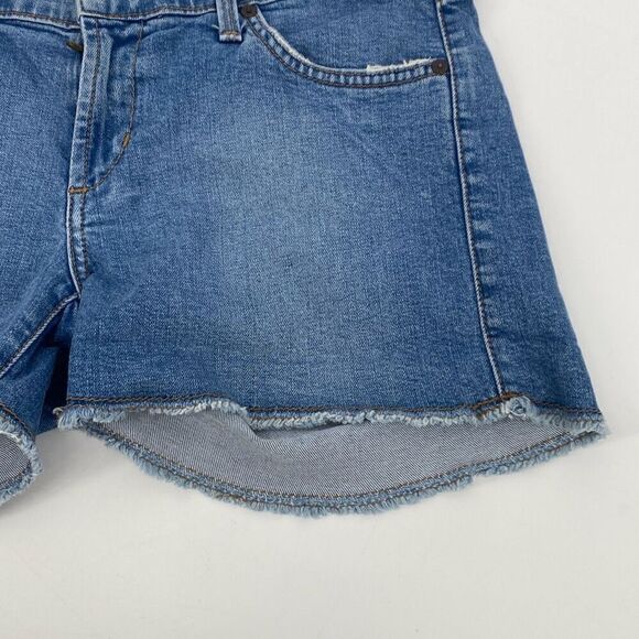 James Jeans Shorty High Rise Denim Cut Off Jean Shorts Raw Hem 3" Size 26 - Picture 7 of 14